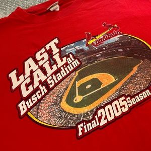 MLB Cardinals Busch Stadium Last 🏟️ Call Baseball Classic ; Lee XL red Clean